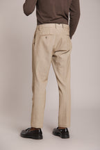 Foto 4 New York Time 2 Pinces pantalone chino uomo in fustagno stampa resca regular fit