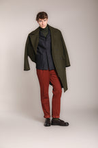 Foto 3 New York Time 2 Pinces pantalone chino uomo in cotone lana regular fit