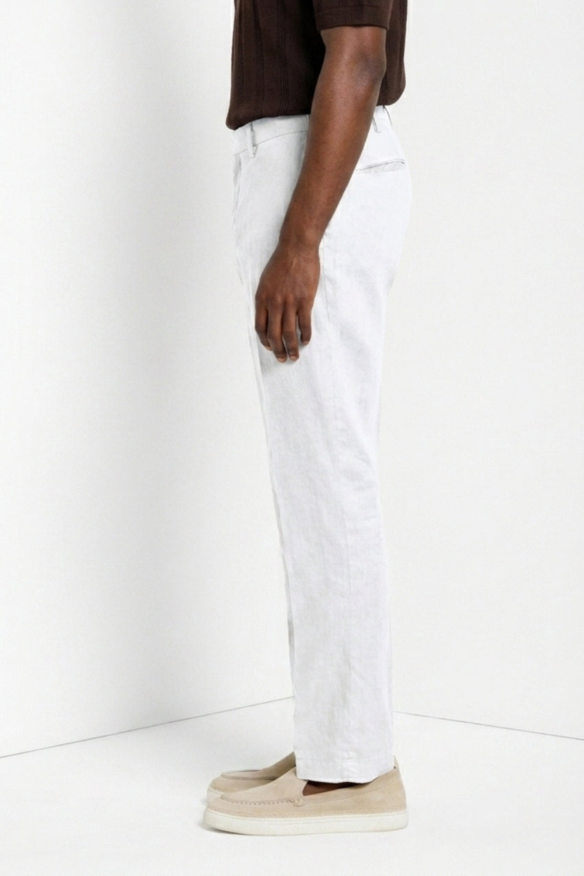 New York Icon Flex Hose Chino Herren aus Leinen und Baumwoll Twill regular fit