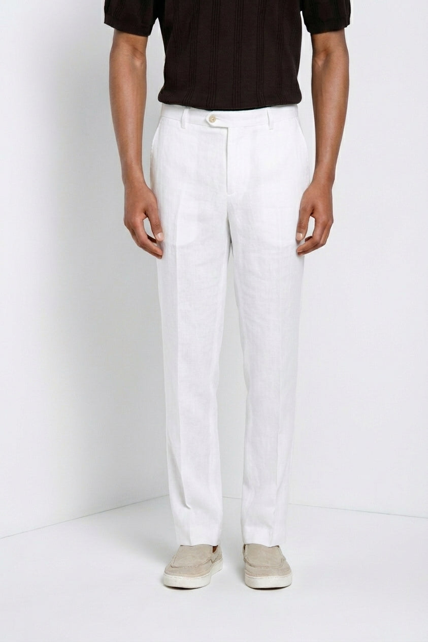 New York Icon Flex Hose Chino Herren aus Leinen und Baumwoll Twill regular fit