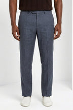 New York Icon Flex pantalone chino uomo in twill lino e cotone regular fit
