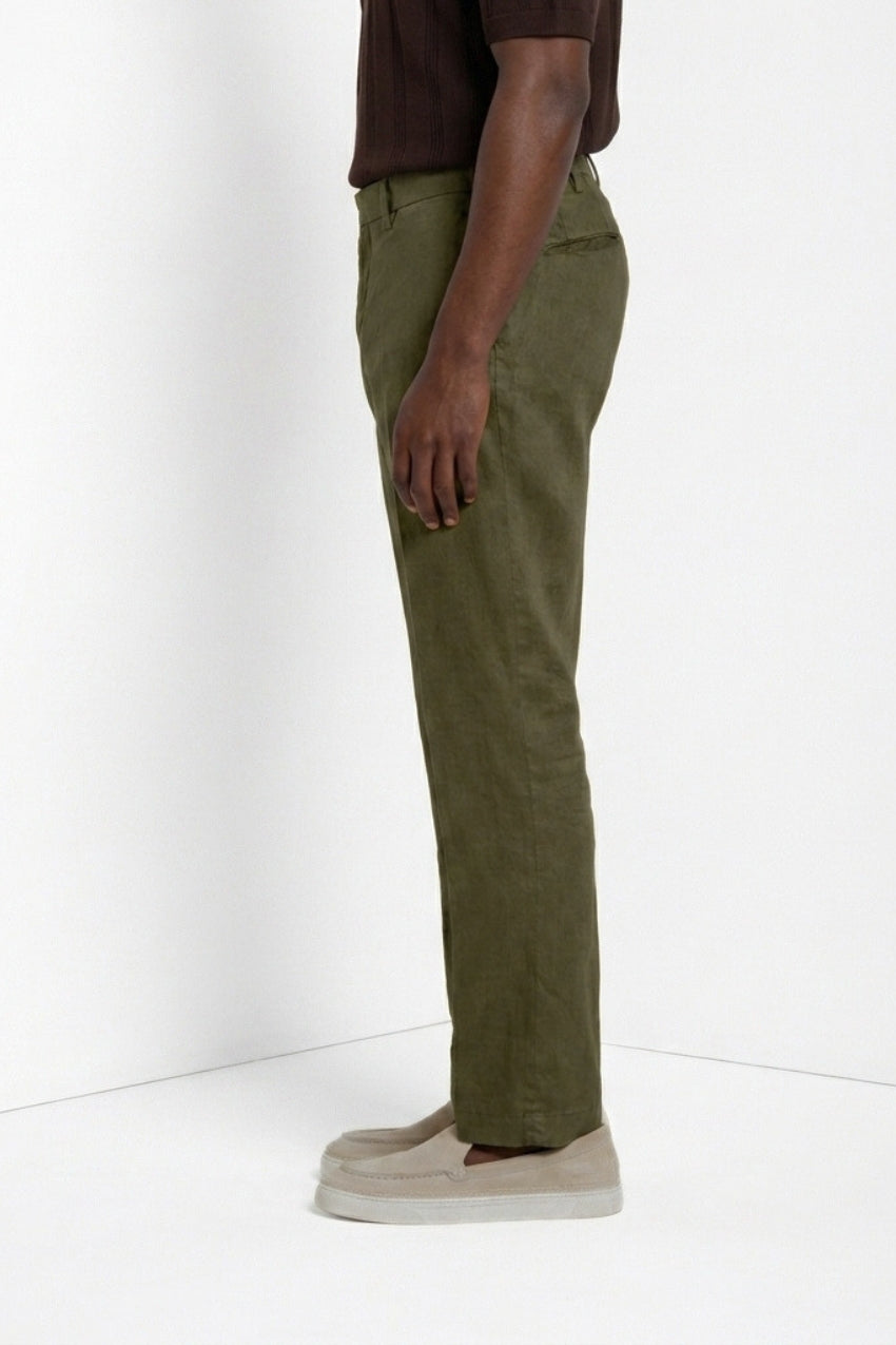 New York Icon Flex Hose Chino Herren aus Leinen- und Baumwolltwill regular fit