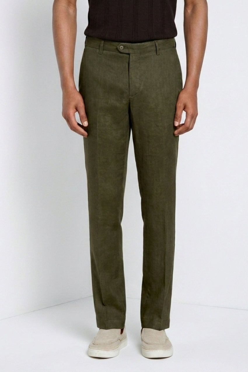 New York Icon Flex Hose Chino Herren aus Leinen- und Baumwolltwill regular fit