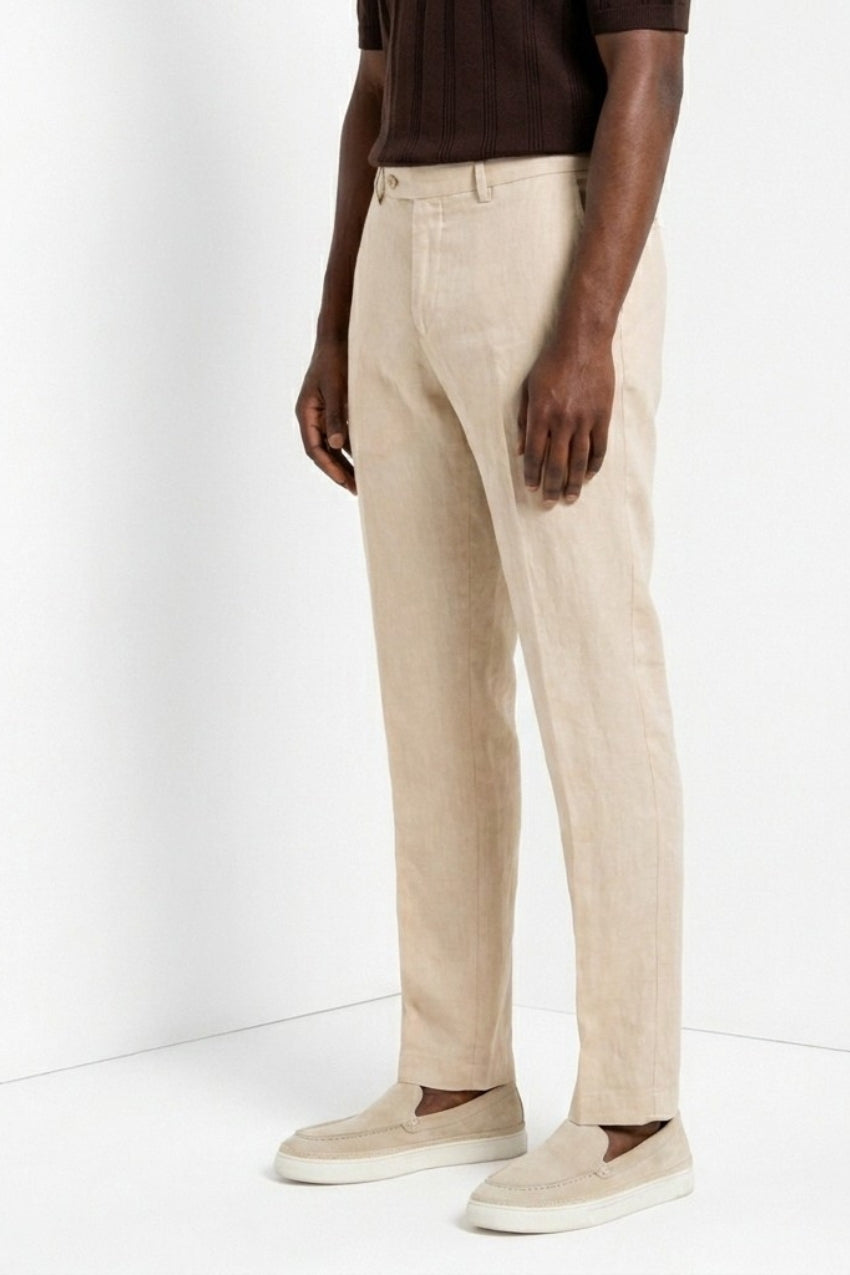 New York Icon Flex Hose Chino Herren aus Twill Leinen und Baumwolle regular fit