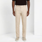 New York Icon Flex pantalone chino uomo in twill lino e cotone regular fit