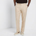 New York Icon Flex pantalone chino uomo in twill lino e cotone regular fit