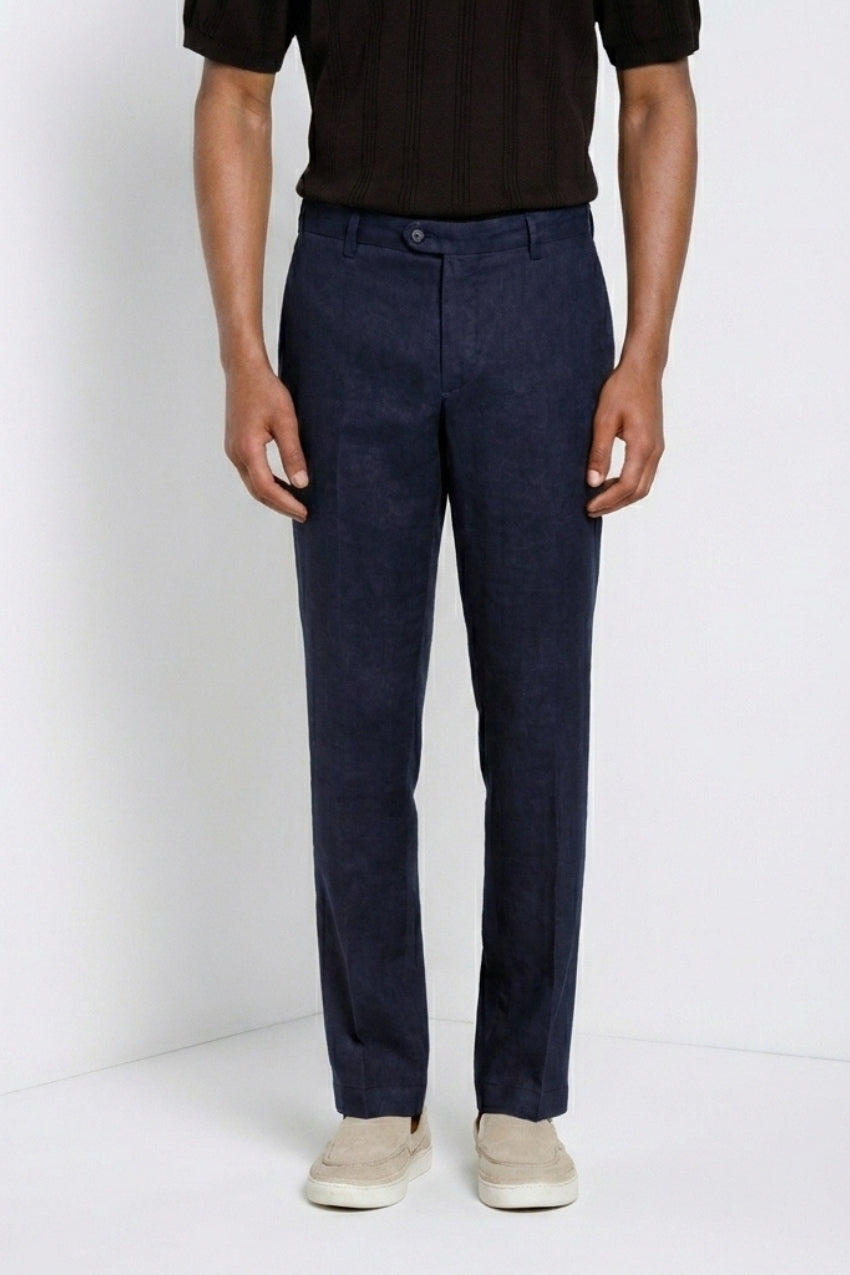 New York Icon Flex Hose Chino Herren aus Leinen und Baumwoll Twill regular fit
