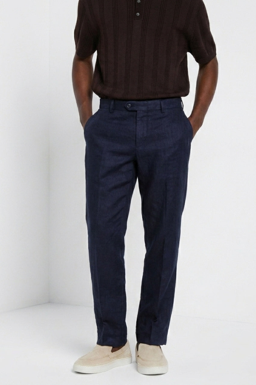 New York Icon Flex Hose Chino Herren aus Leinen und Baumwoll Twill regular fit