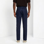 New York Icon Flex pantalone chino uomo in twill lino e cotone regular fit