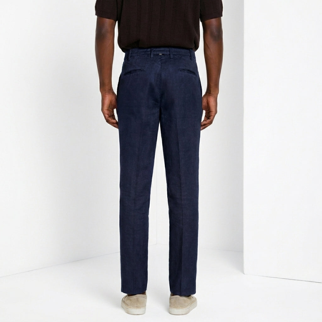 New York Icon Flex Hose Chino Herren aus Leinen und Baumwoll Twill regular fit