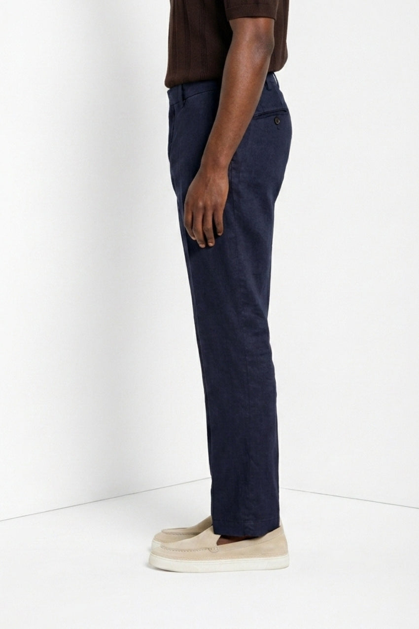 New York Icon Flex Hose Chino Herren aus Leinen und Baumwoll Twill regular fit