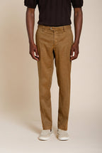New York Icon Flex pantalone chino uomo in twill lino e cotone regular fit