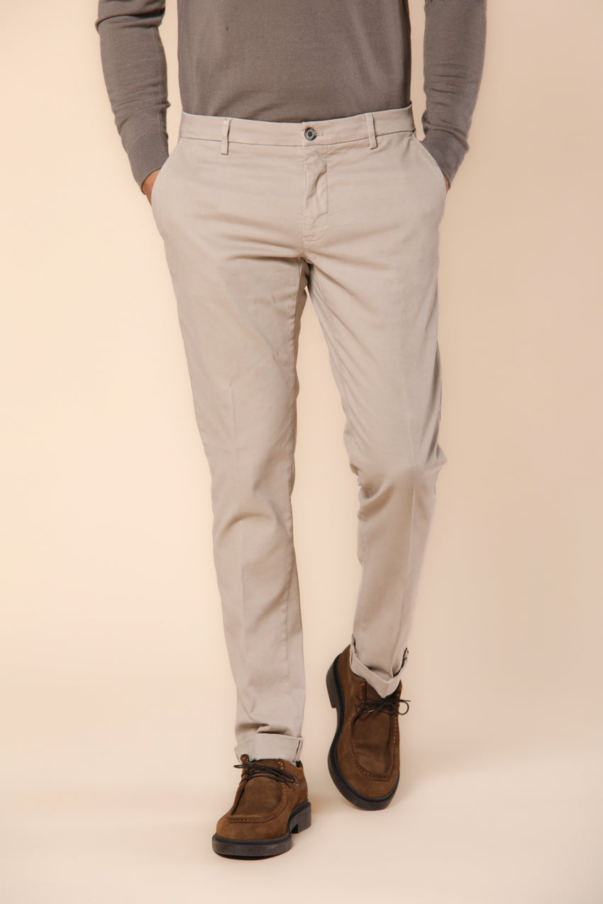 Milano Herren Chino Hose aus Gabardine Stretch extra slim Fit  ①