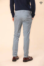 Foto 4 Milano pantalone chino uomo in gabardina stretch extra slim fit ①