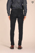 Foto 4 Milano pantalone chino uomo in gabardina stretch extra slim fit ①