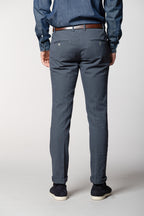 Milano Herren Chino Hose in Perlhuhnmuster Extra Slim Fit