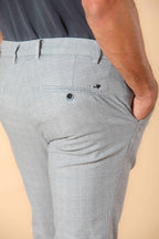 Milano pantalone chino uomo in cotone mouliné fantasia galles extra slim fit