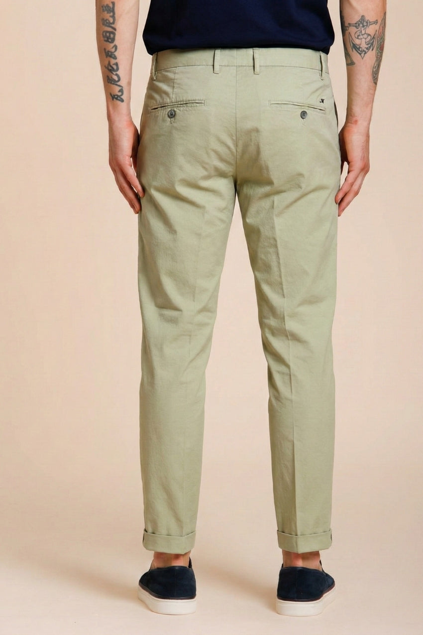 Milano pantalone chino uomo in gabardina stretch extra slim fit ①