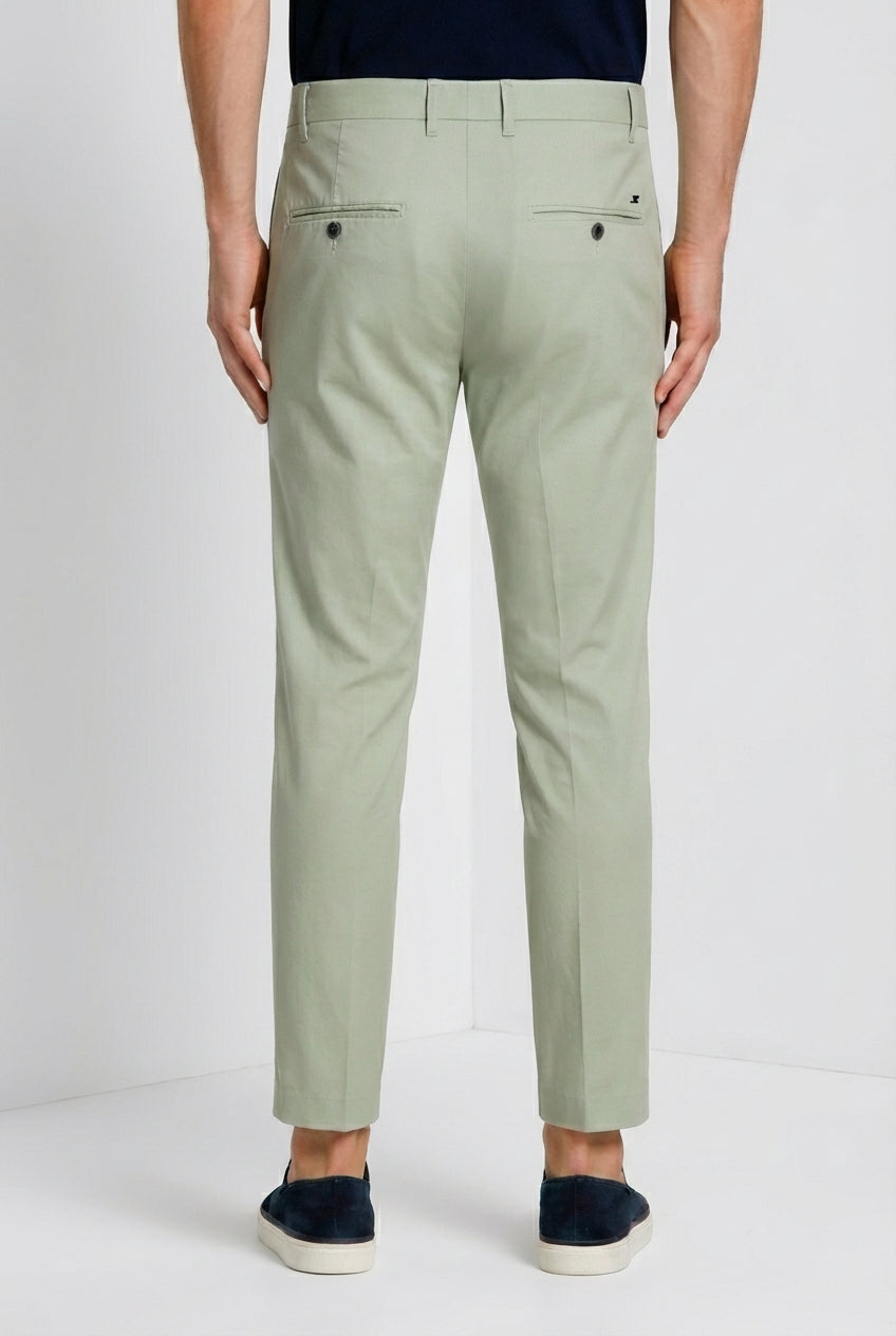Milano pantalone chino uomo in gabardina stretch extra slim fit ①