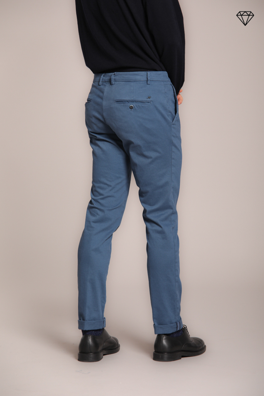 Milano pantalone chino uomo in gabardina stretch extra slim fit ①
