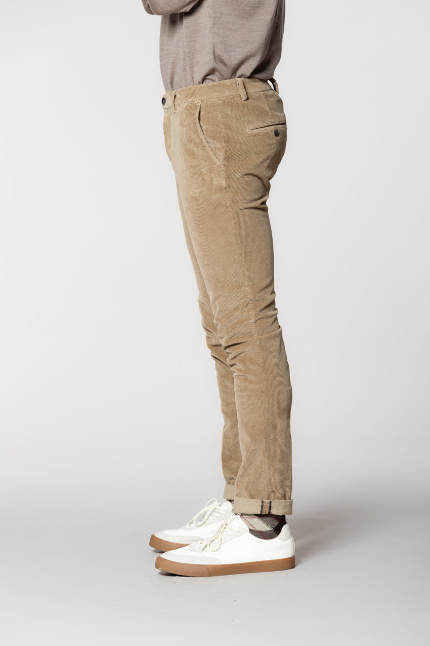 Milano Herren Chinohose aus 500-Linien-Velours extra slim fit