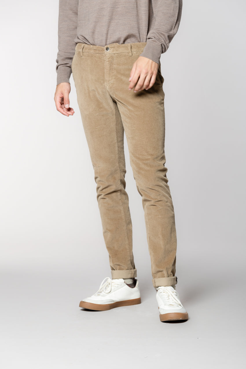 Milano Herren Chinohose aus 500-Linien-Velours extra slim fit