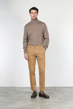 Milano pantalone chino uomo in gabardina stretch extra slim fit ①