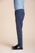 Milano pantalone chino uomo in gabardina stretch extra slim fit ①