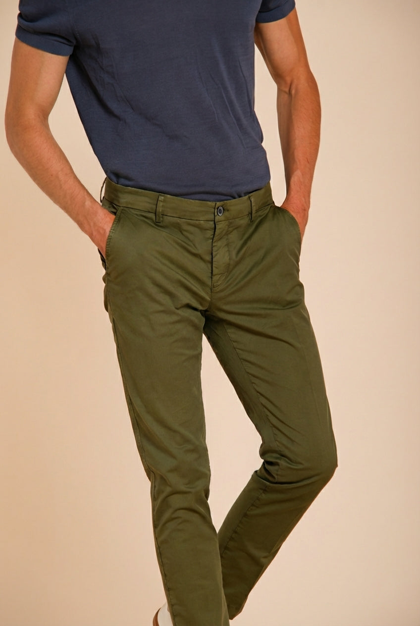 Milano Herren Chino Hose aus Stretch-Gabardine extra slim fit ①