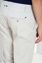 Milano pantalone chino uomo in gabardina stretch extra slim fit ①
