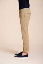 Milano pantalone chino uomo in gabardina stretch extra slim fit ①