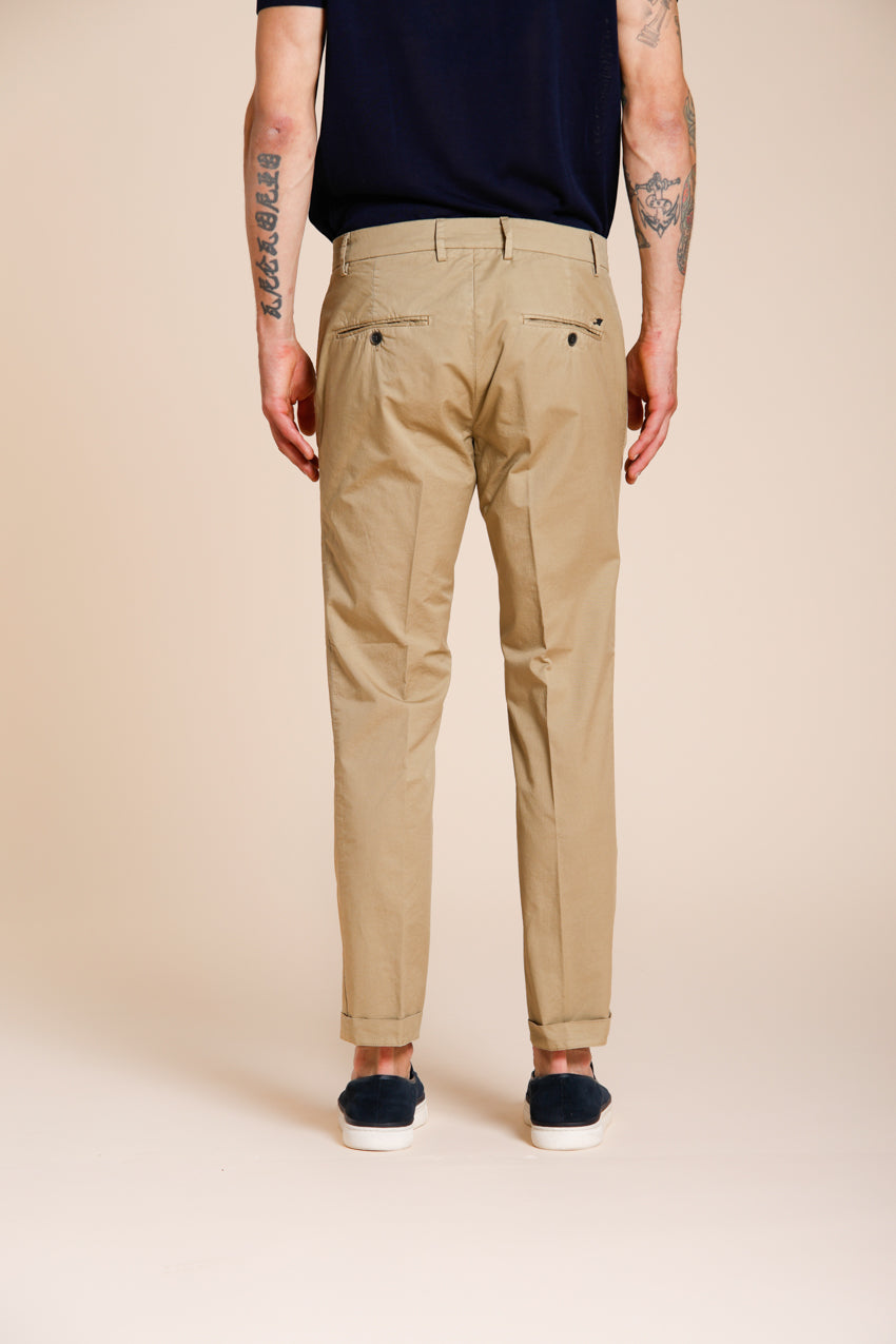 Milano pantalone chino uomo in gabardina stretch extra slim fit ①