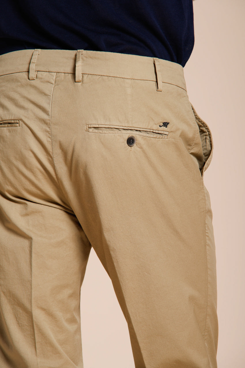 Milano pantalone chino uomo in gabardina stretch extra slim fit ①