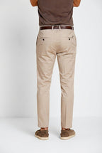 Milano pantalone chino uomo in gabardina stretch extra slim fit ①