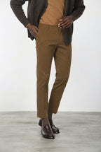 Milano pantalone chino uomo in gabardina stretch extra slim fit ①