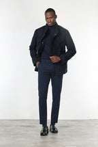Milano pantalone chino uomo in gabardina stretch extra slim fit ①