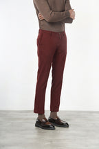 Milano pantalone chino uomo in gabardina stretch extra slim fit ①