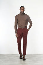 Milano pantalone chino uomo in gabardina stretch extra slim fit ①