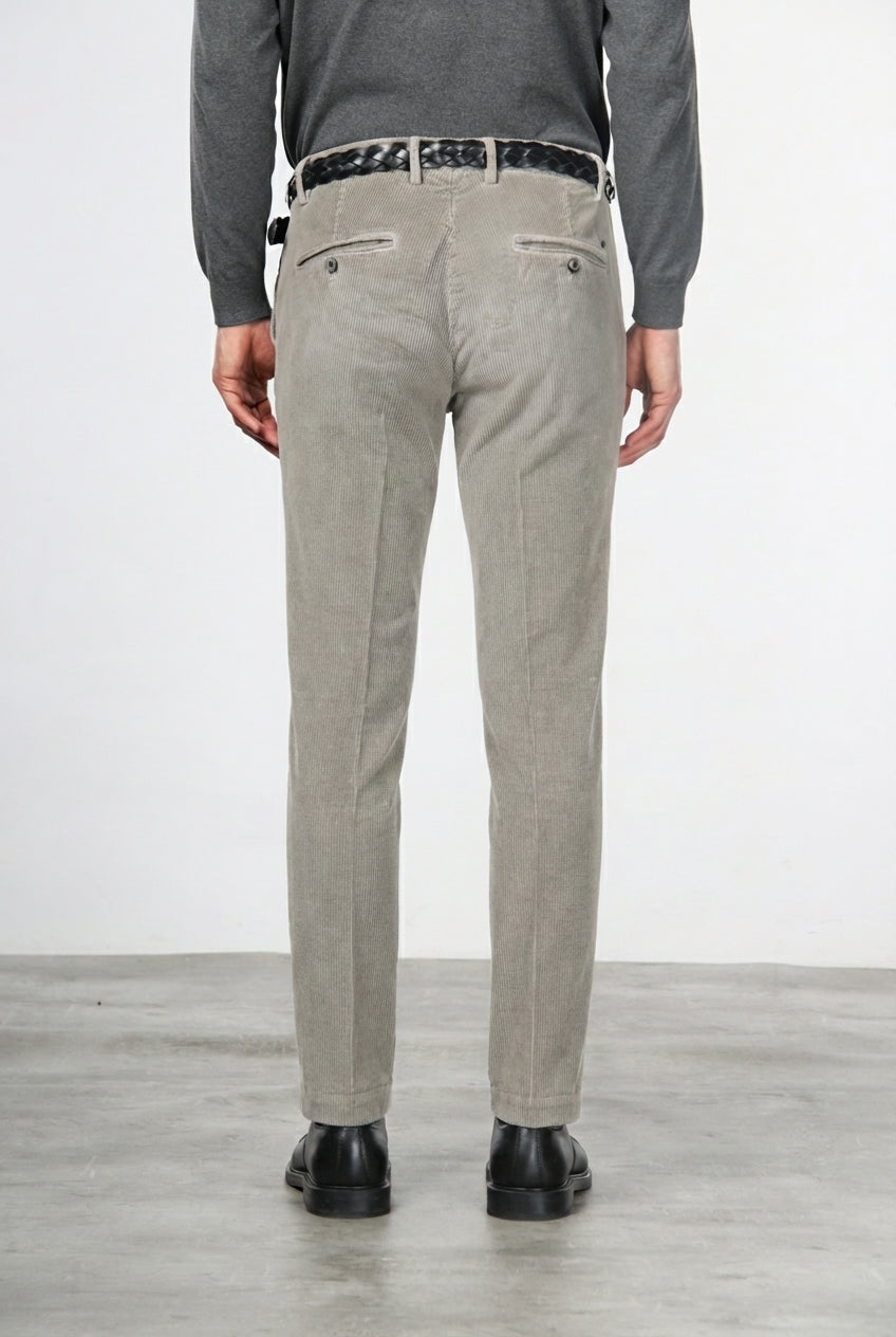 Milano pantalone chino uomo in velluto 500 righe extra slim fit ①