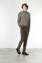 Milano pantalone chino uomo in velluto 500 righe extra slim fit ①