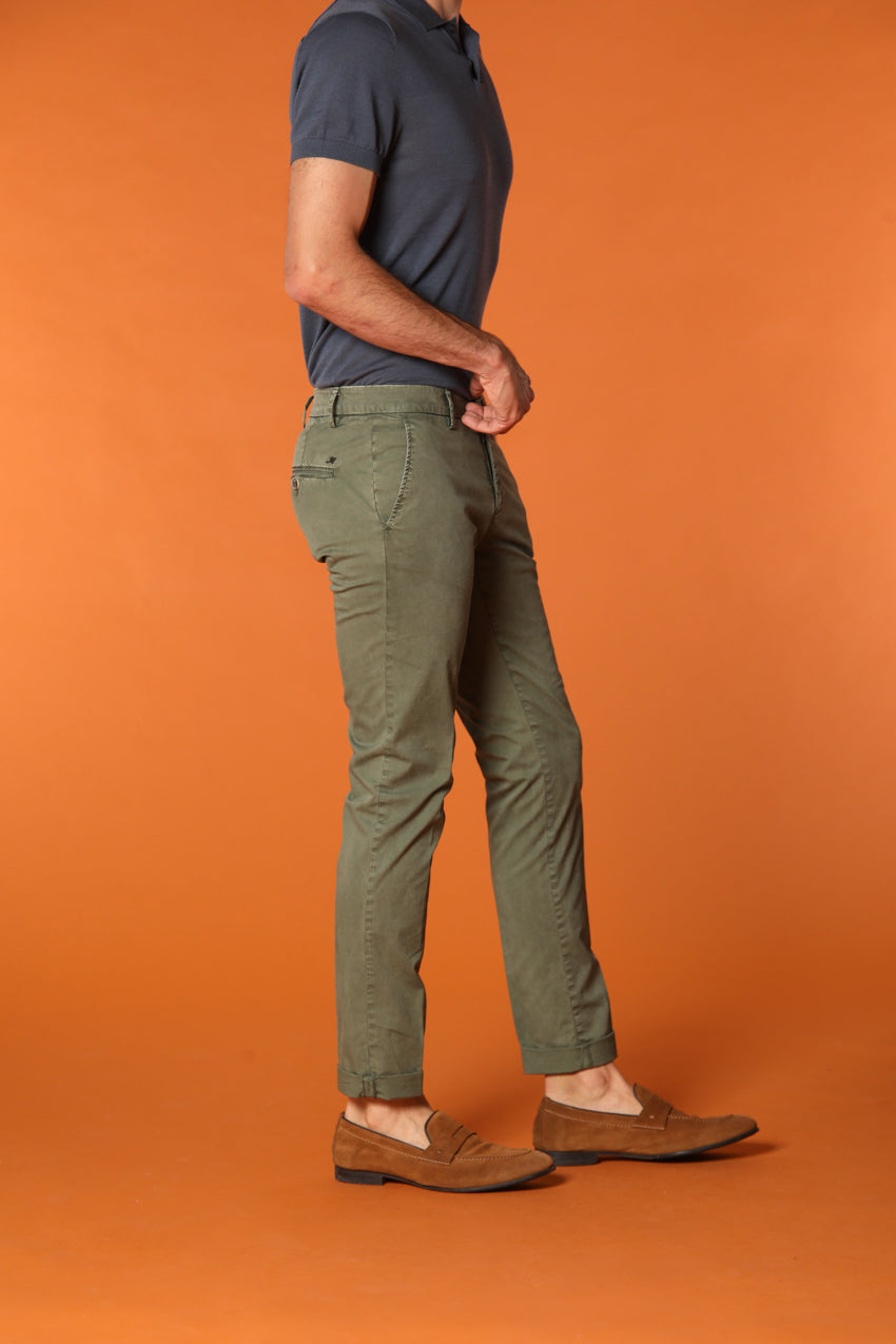 Milano Essential pantalone chino uomo in twill di cotone pima stretch extra slim fit