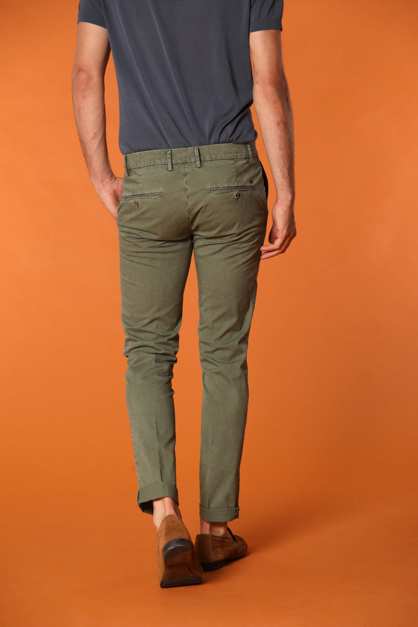 Milano Essential pantalone chino uomo in twill di cotone pima stretch extra slim fit