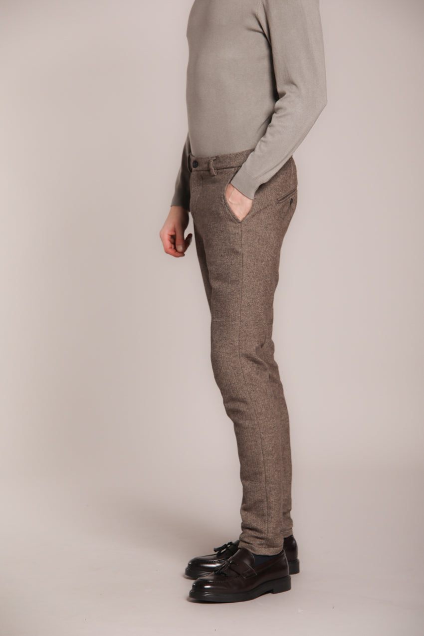 Foto 5 Osaka pantalone chino uomo in resca bicolor carrot fit