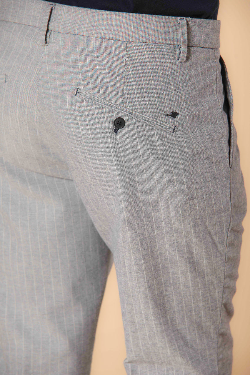 Osaka pantalone chino uomo gessato carrot fit