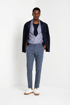 Osaka Hose Chino Herren in feinem Nadelstreifen carrot fit