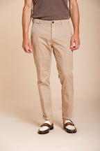 Osaka Herren Chino Hose in feiner Tricotine aus Baumwolle und Lyocell carrot fit