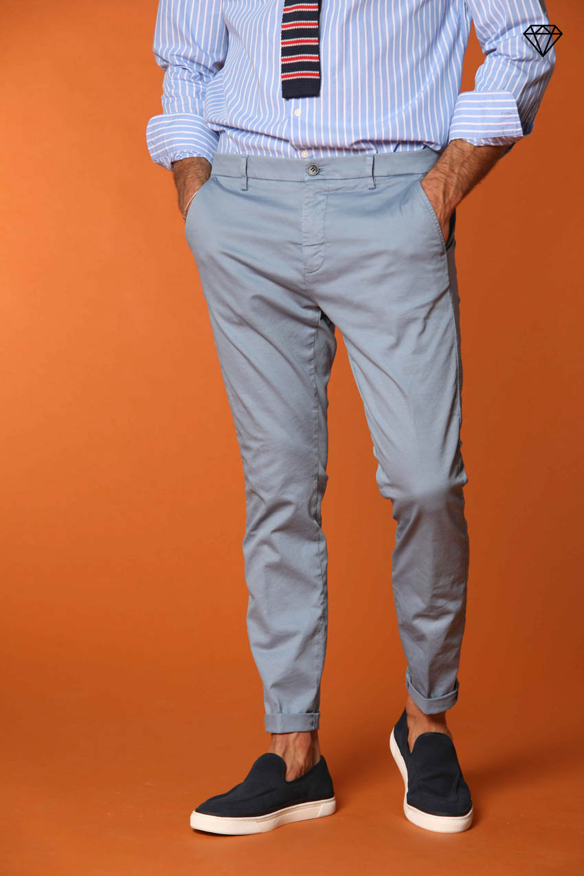 Osaka Herren Chino Hose aus Baumwolle und Tencel Carrot Fit ①