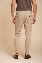 Osaka Herren Chino Hose in feiner Tricotine aus Baumwolle und Lyocell carrot fit