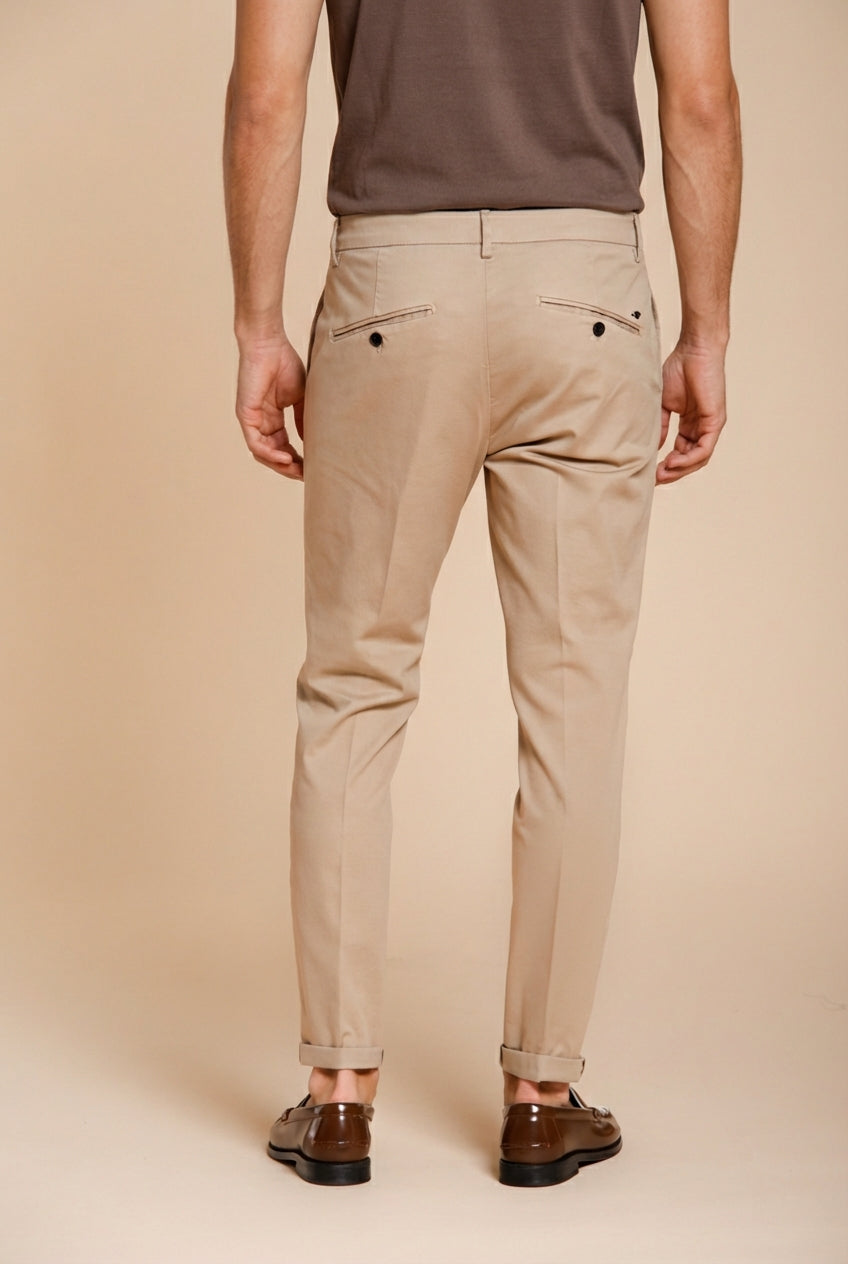 Osaka Herren Chino Hose in feiner Tricotine aus Baumwolle und Lyocell carrot fit