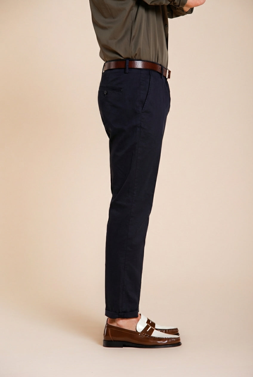 Osaka Herren Chino Hose aus feiner Trikotine aus Baumwolle und Lyocell carrot fit